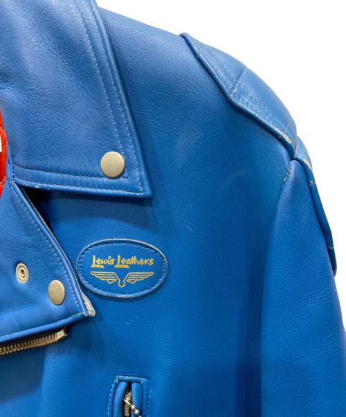 Lewis Leathers（ルイスレザース）Lewis Leathers (ルイスレザース) ダブルライダースレザージャケット ブルー サイズ:38の古着・服飾アイテム