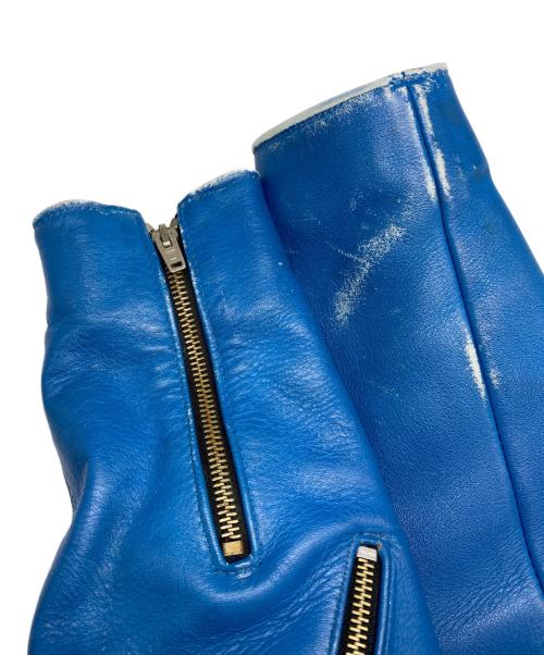 Lewis Leathers（ルイスレザース）Lewis Leathers (ルイスレザース) ダブルライダースレザージャケット ブルー サイズ:38の古着・服飾アイテム