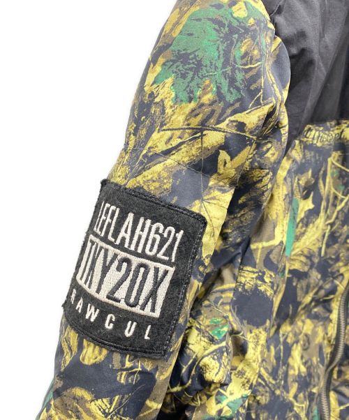 LEFLAH（レフラー）LEFLAH (レフラー) 総柄 2WAY ダウンジャケット グリーン サイズ:Lの古着・服飾アイテム