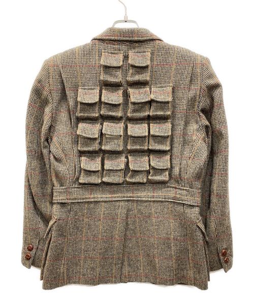 Harris Tweed（ハリスツイード）Harris Tweed (ハリスツイード) GENERAL RESEARCH (ジェネラルリサーチ) ツイードテーラードジャケット ベージュ サイズ:Mの古着・服飾アイテム