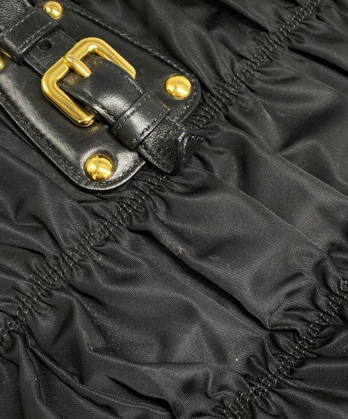 PRADA（プラダ）PRADA (プラダ) 2WAYギャザーショルダーバック ブラック サイズ:表記無しの古着・服飾アイテム