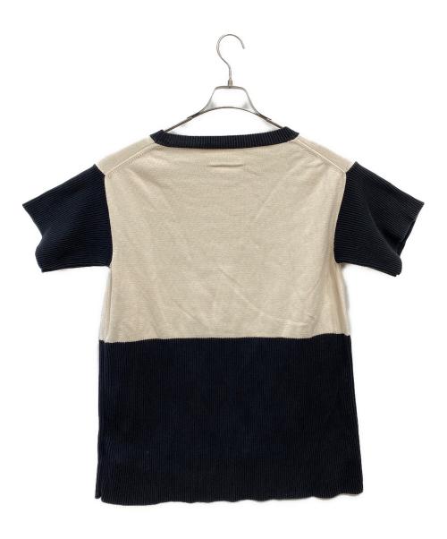 MM6 Maison Margiela（エムエムシックスメゾンマルジェラ）MM6 Maison Margiela (エムエムシックスメゾンマルジェラ) 半袖チュニック ベージュ×ブラック サイズ:Ｌの古着・服飾アイテム