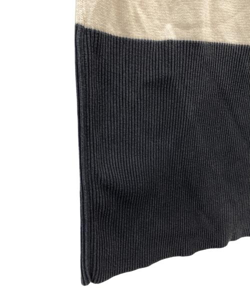 MM6 Maison Margiela（エムエムシックスメゾンマルジェラ）MM6 Maison Margiela (エムエムシックスメゾンマルジェラ) 半袖チュニック ベージュ×ブラック サイズ:Ｌの古着・服飾アイテム