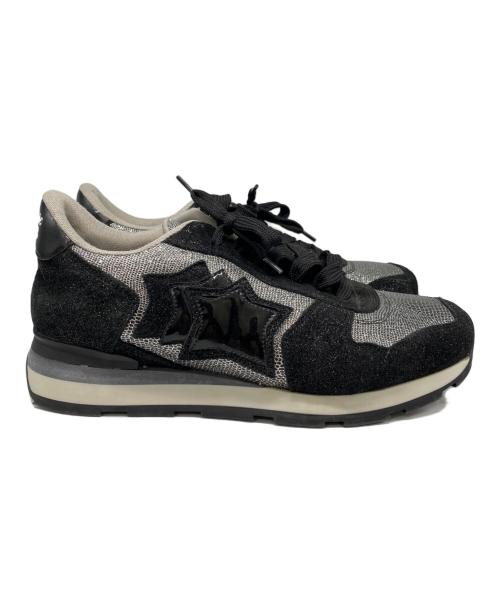 atlantic stars（アトランティックスターズ）atlantic stars (アトランティックスターズ) ラメ加工ローカットスニーカー ブラック サイズ:41の古着・服飾アイテム