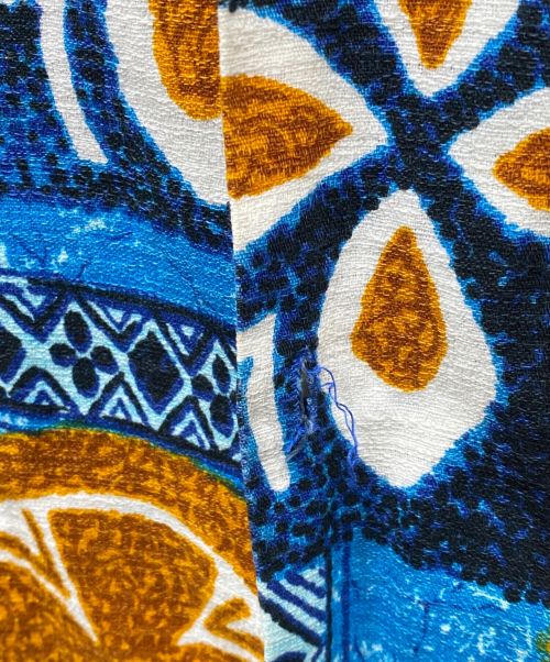 TOWN CRAFT（タウンクラフト）TOWN CRAFT (タウンクラフト) 半袖総柄アートシャツ ブルー サイズ:記載なしの古着・服飾アイテム