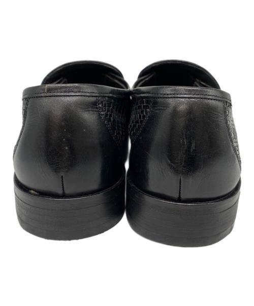 BALLY（バリー）BALLY (バリー) 編み込みローファー ブラック サイズ:7の古着・服飾アイテム