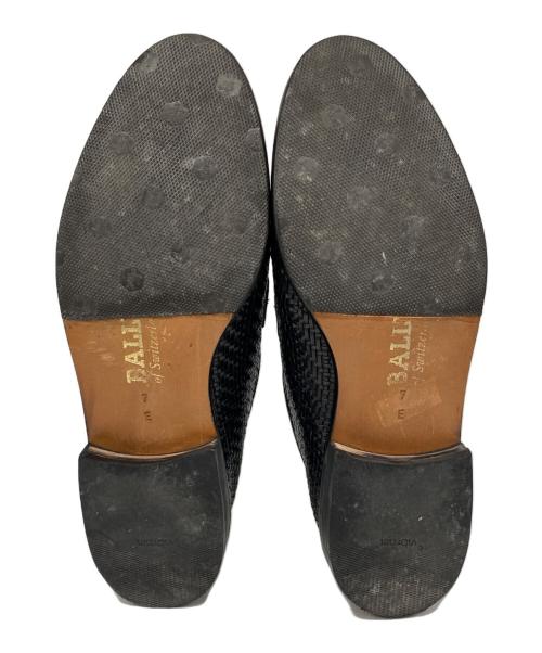 BALLY（バリー）BALLY (バリー) 編み込みローファー ブラック サイズ:7の古着・服飾アイテム