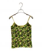 A BATHING APEア ベイシング エイプ）の古着「カモ柄キャミソール」｜グリーン