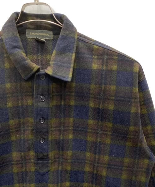 BANANA REPUBLIC（バナナリパブリック）BANANA REPUBLIC (バナナリパブリック) フリースプルオーバーシャツ グリーン サイズ:Lの古着・服飾アイテム
