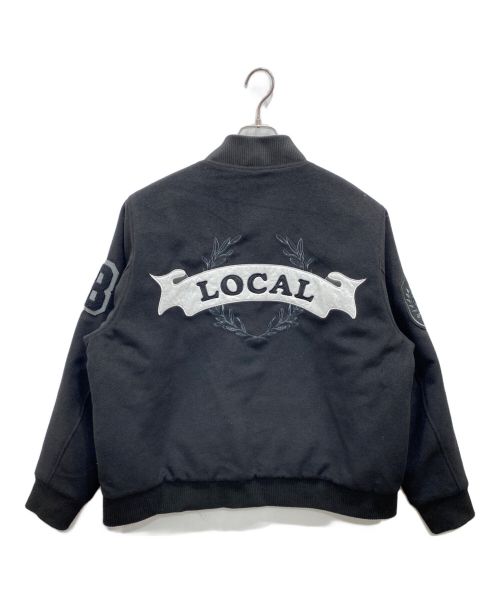 Local Golf（ローカルゴルフ）LOCAL GOLF (ローカルゴルフ) Melton Varsity JKT ブラック サイズ:Sの古着・服飾アイテム