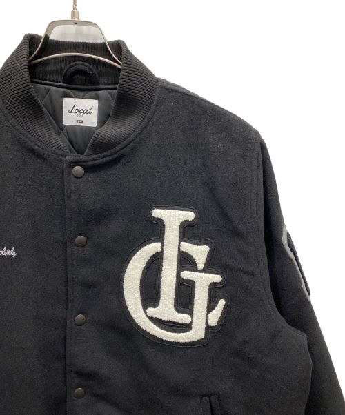 Local Golf（ローカルゴルフ）LOCAL GOLF (ローカルゴルフ) Melton Varsity JKT ブラック サイズ:Sの古着・服飾アイテム