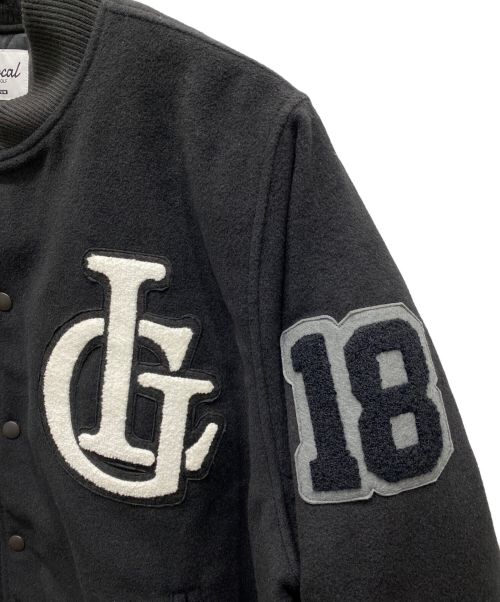 Local Golf（ローカルゴルフ）LOCAL GOLF (ローカルゴルフ) Melton Varsity JKT ブラック サイズ:Sの古着・服飾アイテム