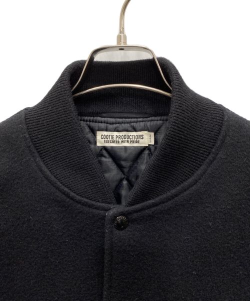 COOTIE PRODUCTIONS（クーティープロダクツ）COOTIE PRODUCTIONS (クーティープロダクツ) Wool Melton Error Fit Stadium Jacket ブラック サイズ:Ｌの古着・服飾アイテム
