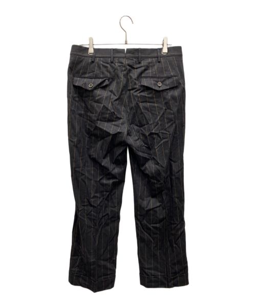 PT01（ピーティーゼロウーノ）PT01 (ピーティーゼロ) ストライプパンツ ブラック サイズ:50の古着・服飾アイテム