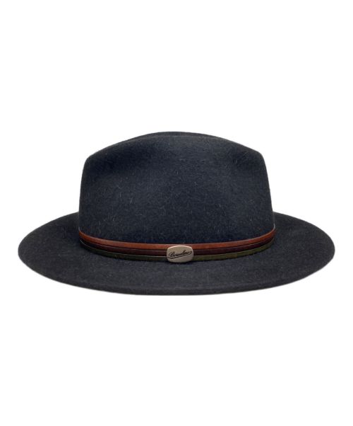 BORSALINO（ボルサリーノ）BORSALINO (ボルサリーノ) 中折れハット ブラックの古着・服飾アイテム