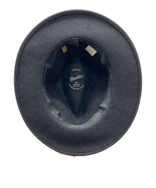 BORSALINO（ボルサリーノ）BORSALINO (ボルサリーノ) 中折れハット ブラックの古着・服飾アイテム