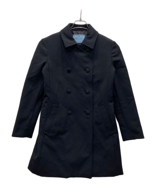 PRADA（プラダ）PRADA (プラダ) ダブルコート ブラック サイズ:40の古着・服飾アイテム