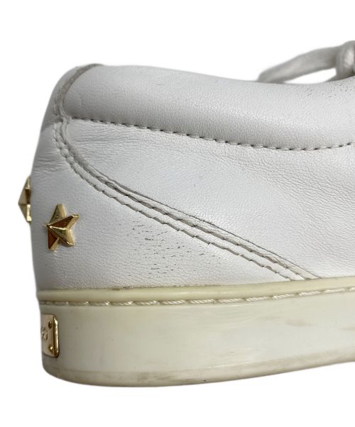 JIMMY CHOO（ジミーチュウ）JIMMY CHOO (ジミーチュウ) スタースタッズスニーカー ホワイト サイズ:37の古着・服飾アイテム