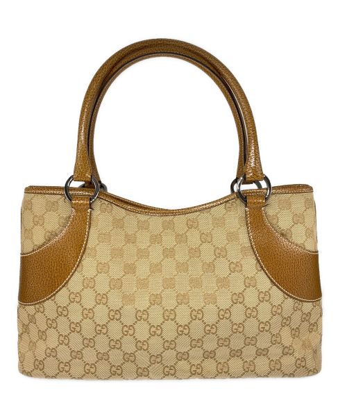 GUCCI（グッチ）GUCCI (グッチ) GUCCI　GGキャンバストートバッグ ベージュの古着・服飾アイテム