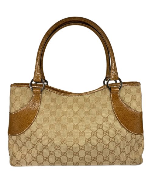 GUCCI（グッチ）GUCCI (グッチ) GUCCI　GGキャンバストートバッグ ベージュの古着・服飾アイテム