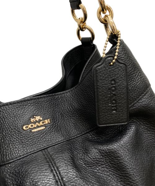COACH（コーチ）COACH (コーチ) レザーハンドバッグ ブラックの古着・服飾アイテム