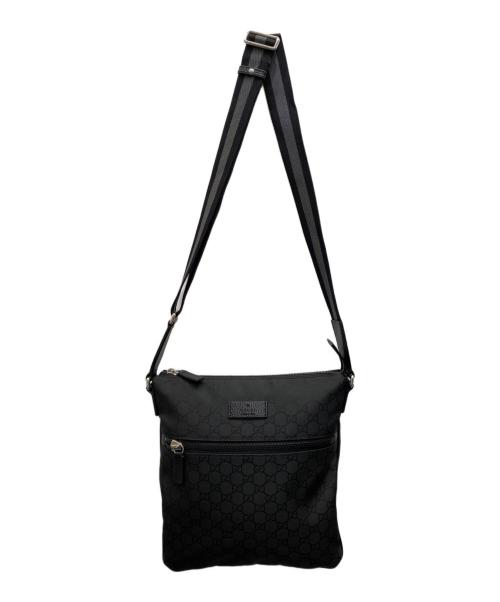GUCCI（グッチ）GUCCI (グッチ) GGナイロンショルダーバッグ ブラックの古着・服飾アイテム