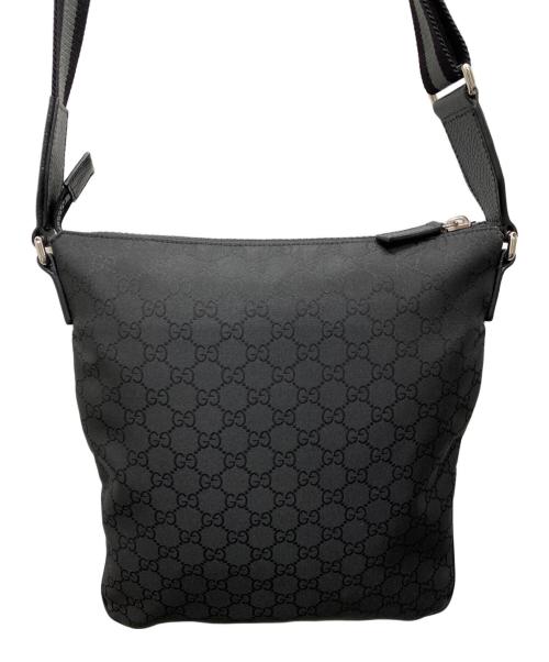 GUCCI（グッチ）GUCCI (グッチ) GGナイロンショルダーバッグ ブラックの古着・服飾アイテム
