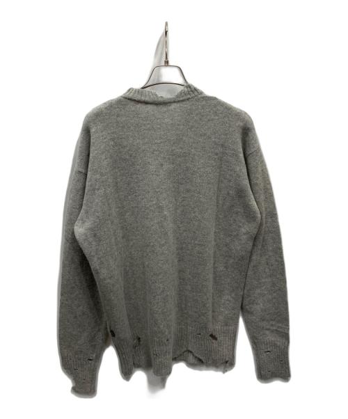DIESEL（ディーゼル）DIESEL (ディーゼル) ダメージ加工ニット グレー サイズ:FREEの古着・服飾アイテム