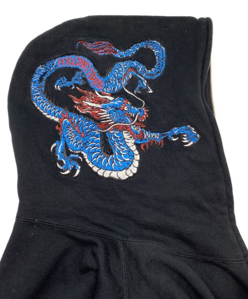A BATHING APE（アベイシングエイプ）A BATHING APE (アベイシングエイプ) Tiger & Dragon Relaxed Fit Full Zip Hoodie ブラック サイズ:XLの古着・服飾アイテム