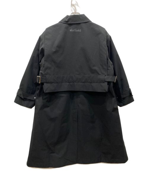 WILD THINGS（ワイルドシングス）WILD THINGS (ワイルドシングス) バックギャザードベルトステンカラーコート ブラック サイズ:Mの古着・服飾アイテム