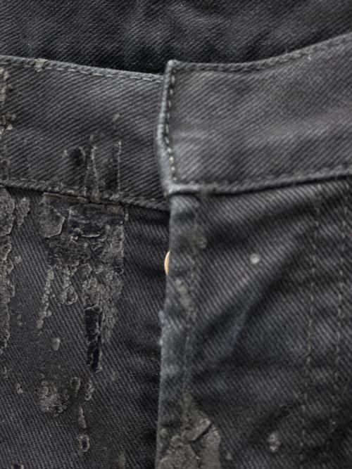 DIOR HOMME（ディオール オム）DIOR HOMME (ディオール オム) ベロア加工デニムパンツ ブラック サイズ:30の古着・服飾アイテム