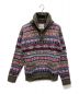 Jamieson's（ジャミーソンズ）の古着「総柄ショールカラーニット」｜ブラウン