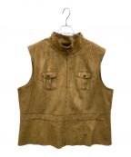 LAUREN RALPH LAURENローレンラルフローレン）の古着「スウェードベスト」｜ブラウン