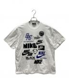 NIKE×BLACK COMME des GARCONSナイキ×ブラックコムデギャルソン）の古着「スウッシュプリントTシャツ」｜ホワイト