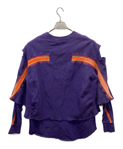 FACETASM（ファセッタズム）FACETASM (ファセッタズム) LAYERED RIB SWEAT SHIRT パープル サイズ:00の古着・服飾アイテム