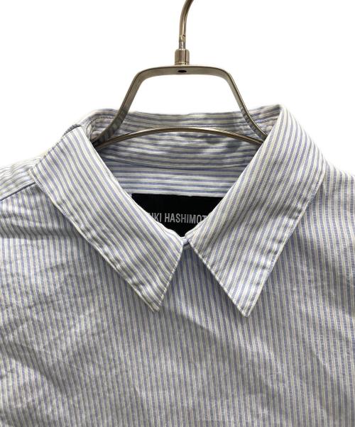 YUKI HASHIMOTO（ユウキハシモト）YUKI HASHIMOTO (ユウキハシモト) CROSSOVER LONG SLEEVE OFFICER SHIRTS ブルー サイズ:46の古着・服飾アイテム