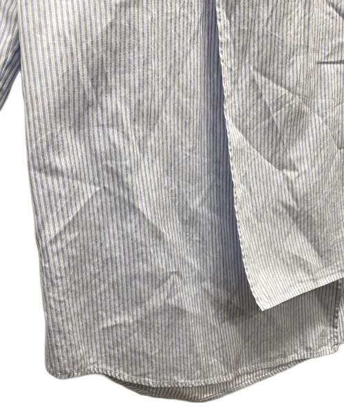 YUKI HASHIMOTO（ユウキハシモト）YUKI HASHIMOTO (ユウキハシモト) CROSSOVER LONG SLEEVE OFFICER SHIRTS ブルー サイズ:46の古着・服飾アイテム