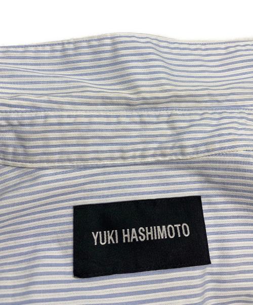 YUKI HASHIMOTO（ユウキハシモト）YUKI HASHIMOTO (ユウキハシモト) CROSSOVER LONG SLEEVE OFFICER SHIRTS ブルー サイズ:46の古着・服飾アイテム