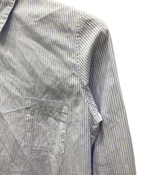 YUKI HASHIMOTO（ユウキハシモト）YUKI HASHIMOTO (ユウキハシモト) CROSSOVER LONG SLEEVE OFFICER SHIRTS ブルー サイズ:46の古着・服飾アイテム