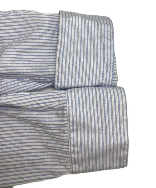 YUKI HASHIMOTO（ユウキハシモト）YUKI HASHIMOTO (ユウキハシモト) CROSSOVER LONG SLEEVE OFFICER SHIRTS ブルー サイズ:46の古着・服飾アイテム