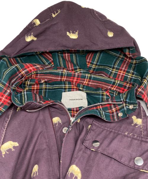 UNDERCOVERISM（アンダーカバーイズム）UNDERCOVERISM (アンダーカバーイズム) 転写マウンテン ブルゾン パープル サイズ:3の古着・服飾アイテム
