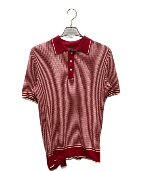 McQ Alexander McQueen（マックキュー アレキサンダーマックイーン）McQ Alexander McQueen (マックキュー アレキサンダーマックイーン) デザインポロシャツ レッド サイズ:Sの古着・服飾アイテム