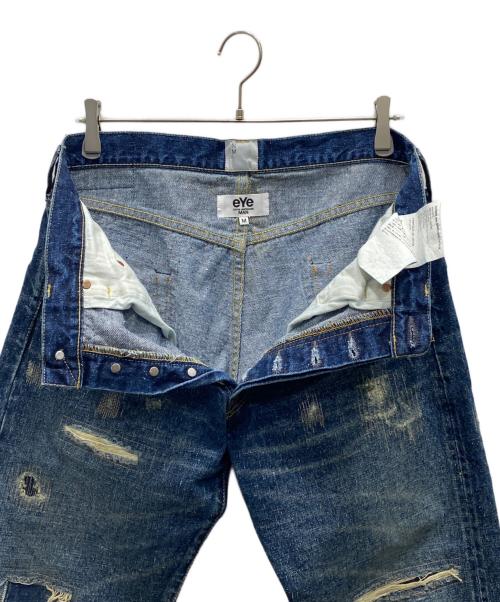 eYe COMME des GARCONS JUNYAWATANABE MAN（アイ コム デ ギャルソン ジュンヤ ワタナベ マン）eYe COMME des GARCONS JUNYAWATANABE MAN (アイ コム デ ギャルソン ジュンヤ ワタナベ マン) New Manual Wネームデニムパンツ インディゴ サイズ:Mの古着・服飾アイテム