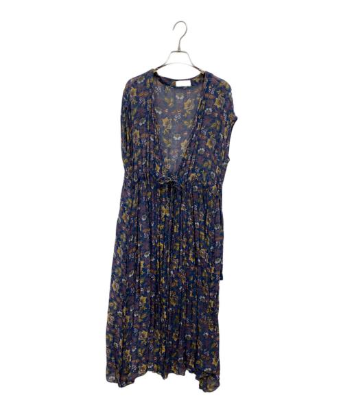 SOIL（ソイル）SOIL (ソイル) レーヨンノースリーブワンピース ネイビー サイズ:FREEの古着・服飾アイテム