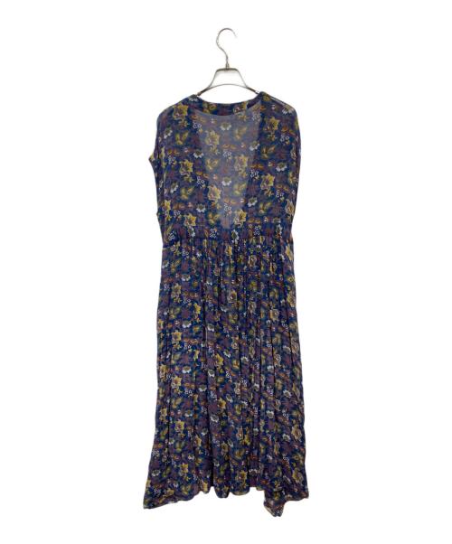 SOIL（ソイル）SOIL (ソイル) レーヨンノースリーブワンピース ネイビー サイズ:FREEの古着・服飾アイテム