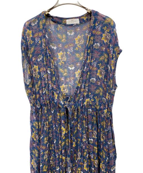 SOIL（ソイル）SOIL (ソイル) レーヨンノースリーブワンピース ネイビー サイズ:FREEの古着・服飾アイテム