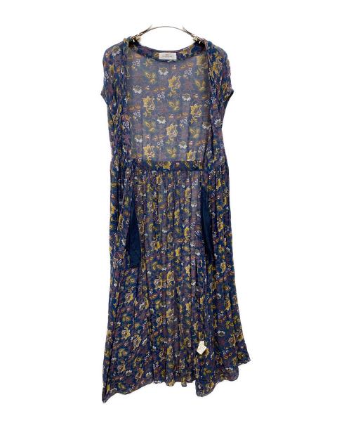 SOIL（ソイル）SOIL (ソイル) レーヨンノースリーブワンピース ネイビー サイズ:FREEの古着・服飾アイテム