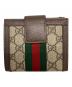 GUCCI (グッチ) GG フレンチフラップウォレット ブラウン サイズ:表記無し：30000円