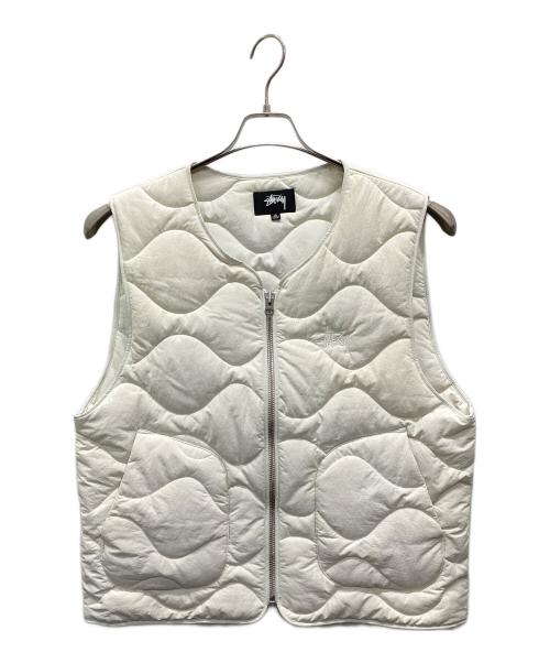stussy（ステューシー）stussy (ステューシー) Recycled Nylon Liner Vest ホワイト サイズ:Mの古着・服飾アイテム