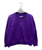 MM6 Maison Margielaエムエムシックスメゾンマルジェラ）の古着「エンボスロゴオーバーサイズスウェット」｜パープル